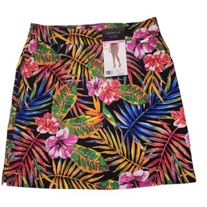 Rafaella Women's Floral Leaf Mini Skort - Multicolor